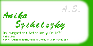 aniko szihelszky business card
